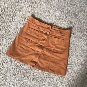 Madewell Button Front Skirt